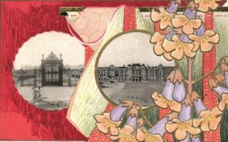 34 db RÉGI használatlan japán városképes és motívum lap; japán folklór és katonai / 34 old unused Ja...