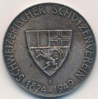 Svájc 1949. "Szövetségi Lövészünnep, Chur / Svájci Lövész Szövetség 1824-1949" jelzetlen Ag emlékérem (15g/33mm) T:2 Switzerland 1949. "Federal Shooting Festival Chur (Eidgenössisches Schützenfest Chur) / Shooting Association (Schweizerischer Schützenverein 1824-1949)" Ag medal without hallmark (15g/33mm) C:XF