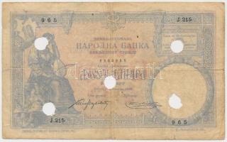 Szerbia 1893. 10D lyukasztásokkal érvénytelenítve T:III-,IV
Serbia 1893. 10 Dinara cancelled by hole...