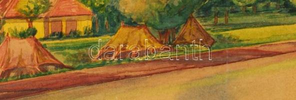 Sztehlo István:  Sátorozók. Akvarell, papír, jelzett, 41×28 cm