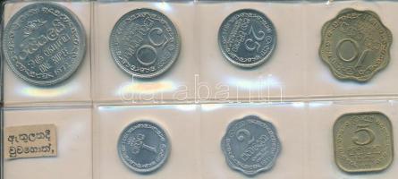 Ceylon 1971-1972. 1c-1R 7xklf érme fóliatokban T:1,1- Ceylon 1971-1972. 1 Cent - 1 Rupee 7xdiff. coins in foil packing C:UNC,AU