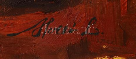 Holló László (1887-1976): Széken ülő lány. Olaj, farost, jelzett, 68×50 cm