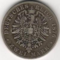 Deutsches Reich / Preussen 1876B 2M I. Wilhelm ezüst  T:4