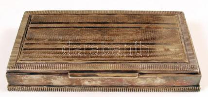 Alpakka cigarettatartó, jelzett, 16×8 cm