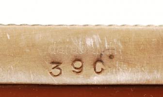 Alpakka cigarettatartó, jelzett, 16×8 cm