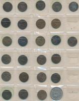 Vegyes: 165db-os külföldi fémpénz tétel, Man-szigeti, gibraltári, brit, francia érmék berakólapokon,...