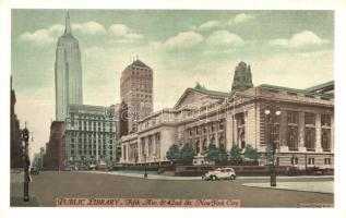 New York, Public Library, Fifth Ave, 42nd St.