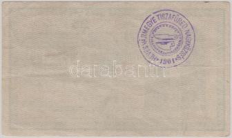 1918. 25K "3106" 3mm, hullámos hátlappal "Heves Vármegye Tiszafüred Nagyközség 1901&q...