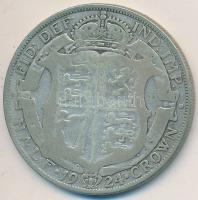 Nagy-Britannia 1924. 1/2C Ag "V. György" T:3  Great Britain 1924. 1/2 Crown Ag "George V" C:F