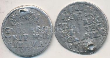 Lengyel Királyság / Vilnius 1580. 3Gr Ag "Báthory István" (2.21g) + Poznan 1585. 3Gr Ag &q...