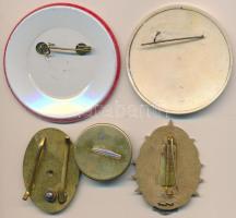 5db vegyes magyar kitűző főleg a szocialista időszakból T:vegyes