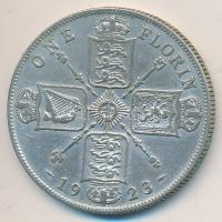 Nagy-Britannia 1923. 1Fl Ag "V. György" T:2-,3 Great Britain 1923. 1 Florin Ag "George V" C:VF,F