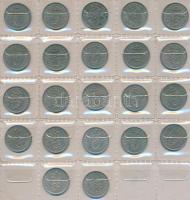 Nagy-Britannia ~200db-os fémpénz gyűjtemény műbőr albumban T:vegyes
Great Britain ~200pcs of coins i...