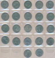 Nagy-Britannia ~200db-os fémpénz gyűjtemény műbőr albumban T:vegyes
Great Britain ~200pcs of coins i...