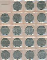 Nagy-Britannia ~200db-os fémpénz gyűjtemény műbőr albumban T:vegyes
Great Britain ~200pcs of coins i...