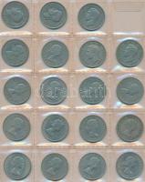 Nagy-Britannia ~200db-os fémpénz gyűjtemény műbőr albumban T:vegyes
Great Britain ~200pcs of coins i...