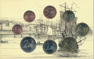 Írország 2004. 1c-2€ (8xklf) forgalmi sor dísztokban T:1 Ireland 2004. 1 Cent - 2 Euro (8xdiff) coin set in paper case C:UNC