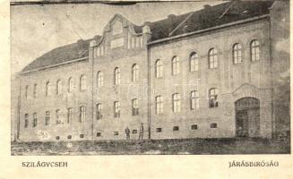 Szilágycseh, Járásbíróság / District Court, vissza So. Stpl (EK)