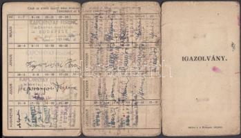 1945 Bp., Építőipari Romeltakarítási és Helyreállítási Munkák Központi Bizottsága által kiállított fényképes igazolvány magyar és orosz nyelven