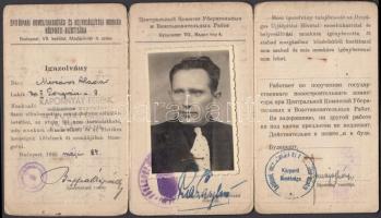 1945 Bp., Építőipari Romeltakarítási és Helyreállítási Munkák Központi Bizottsága által kiállított f...