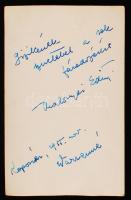 1955 Kaposvár, Malonyai Edit (1924- ) színésznő aláírása és üdvözlő sorai az őt ábrázoló fénykép hát...