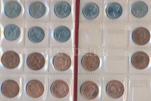 Nagy-Britannia 114db-os fémpénz gyűjtemény 4 éremtartó albumban T:vegyes
Great Britain 114pcs of coi...
