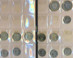 Nagy-Britannia 114db-os fémpénz gyűjtemény 4 éremtartó albumban T:vegyes
Great Britain 114pcs of coi...