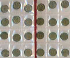 Nagy-Britannia 114db-os fémpénz gyűjtemény 4 éremtartó albumban T:vegyes
Great Britain 114pcs of coi...