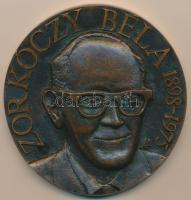 Koleszár Aranka (1946-) DN "Zorkóczy Béla 1898-1975 / Emlékérem a hegesztés fejlesztéséért" Br emlékérem (83mm) T:2