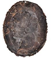 Stringovits Istvánné / Czipek Ferry (1882-1956) DN "Szűz Mária fejkendős mellképe" Cu galv...