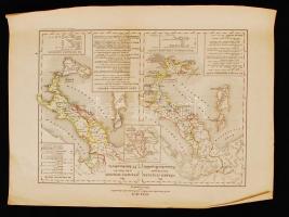 1839 3 db térkép Julius Loewenberg (1800-1893) geográfus Historisch-geographisches Atlas c. munkájáb...