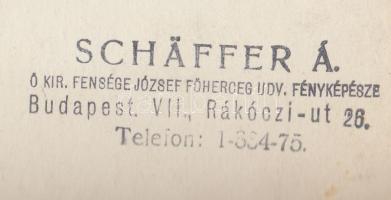 1938 Schäffer Á.: Kerékpáros katonák, pecséttel jelzett fotó, 24x18 cm