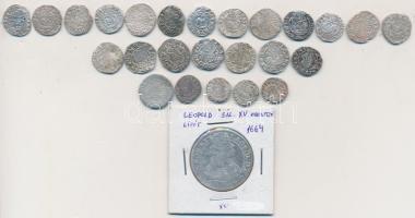 Vegyes: 26db-ból álló vegyes magyar, német kora újkori ezüstpénz tétel, közte Német Államok / Szilézia 1664G-H 1664. 15Kr Ag "I. Lipót", II. Mátyás, II. Ferdinánd és Rudolf magyar király dénárjai. Megtekintésre ajánlott! T:vegyes
