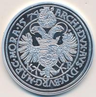 DN Magyar tallérok utánveretben "I. Miksa tallérja 1574" Ag emlékérem (20g/0.999/38,6mm) T:PP Tanúsítvánnyal