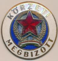 ~1970 "Körzeti megbízott" zománcozott jelvény, hiányzó tű T:2