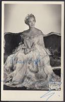 Elisabeth Schwarzkopf (1915-2006) német operaénekesnő aláírása az őt ábrázoló fotón