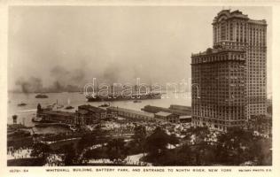New York, Whitehall building, Battery park and entrance to North River