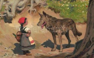 Little Red Riding Hood, Meissner & Buch Serie 1874. litho (Rb)