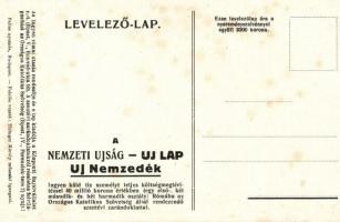 1925 Szent Év, Pope Pius XI, churches, 'Nemzeti Újság' trip prize advertisement on the bac...