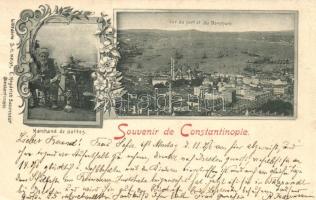 1898 Constantinople, Marchand de dattes / date vendor, floral (EB)