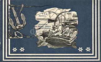 Einschiffung der Pinasse / K.u.K. navy, SMS Habsburg board