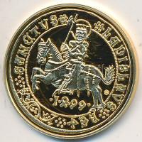 DN "Magyar aranypénzek utánveretben - II. Ulászló guldiner" aranyozott Ag emlékérem (5.5g/0.999/25mm) T:PP Tanúsítvánnyal