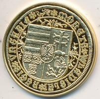 DN "Magyar aranypénzek utánveretben - II. Ulászló guldiner" aranyozott Ag emlékérem (5.5g/...