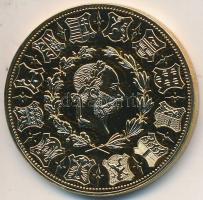 DN "Osztrák-Magyar Monarchia pénzei utánveretben - Négy dukát 1873" aranyozott Cu-Ni emlék...