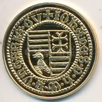 DN "Magyar aranypénzek utánveretben - Hunyadi János kormányzói aranyforint" aranyozott Ag ...