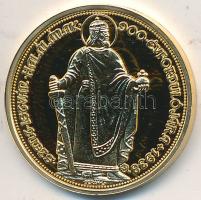 DN "Magyar aranypénzek utánveretben - Szent István jubileumi 100 pengő" aranyozott Ag emlé...