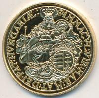 DN "Magyar aranypénzek utánveretben - I. Lipót 10 dukát" aranyozott Ag emlékérem (5.5g/0.9...