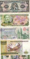 Modern bankjegy tétel 5 klf db Costa-Rica, Ekvádor, Mexikó, Peru, Uruguay T:I,II,III+