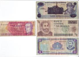 Nikaragua 4 klf modern bankjegy T:II