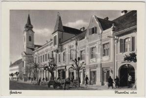 Beszterce, Mussolini utca, Szanatórium, Csete László üzlete / street, sanatorium, shop
